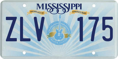 MS license plate ZLV175