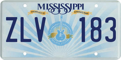 MS license plate ZLV183