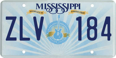 MS license plate ZLV184