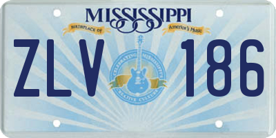 MS license plate ZLV186