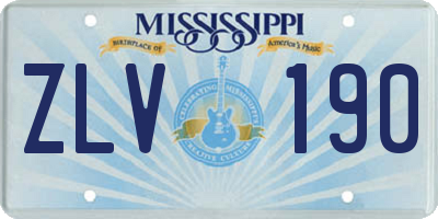 MS license plate ZLV190