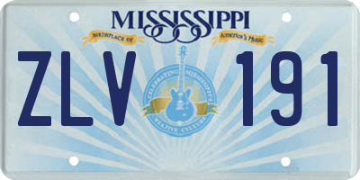 MS license plate ZLV191