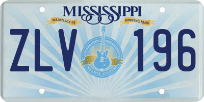 MS license plate ZLV196
