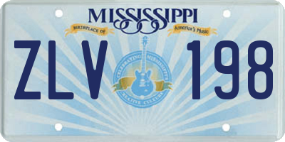 MS license plate ZLV198