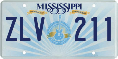 MS license plate ZLV211