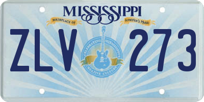 MS license plate ZLV273