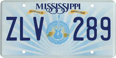 MS license plate ZLV289