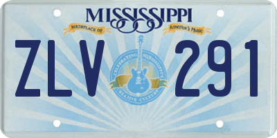 MS license plate ZLV291