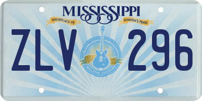 MS license plate ZLV296