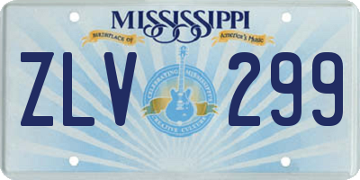 MS license plate ZLV299
