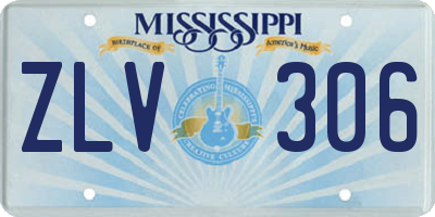 MS license plate ZLV306