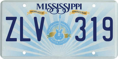 MS license plate ZLV319