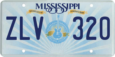 MS license plate ZLV320