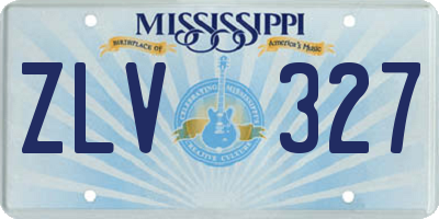 MS license plate ZLV327