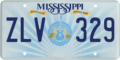MS license plate ZLV329