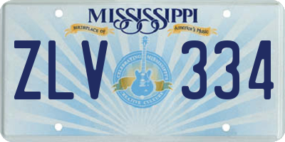 MS license plate ZLV334