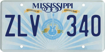 MS license plate ZLV340