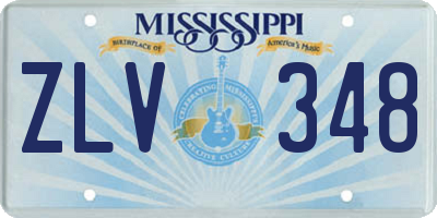 MS license plate ZLV348