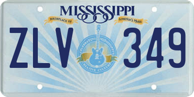 MS license plate ZLV349