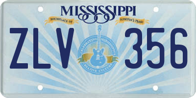 MS license plate ZLV356