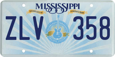 MS license plate ZLV358