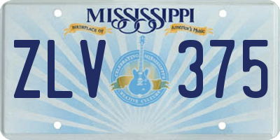 MS license plate ZLV375