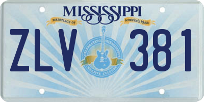 MS license plate ZLV381