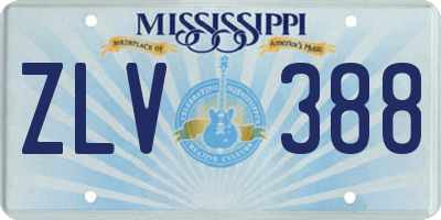MS license plate ZLV388