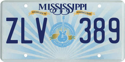 MS license plate ZLV389