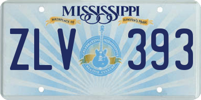 MS license plate ZLV393
