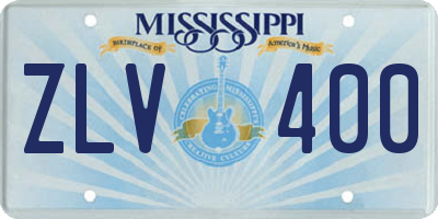 MS license plate ZLV400