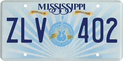 MS license plate ZLV402
