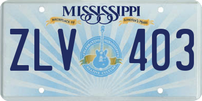 MS license plate ZLV403