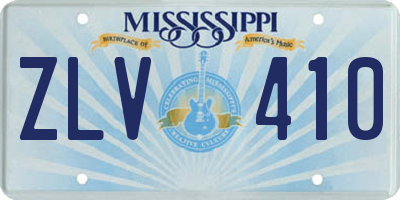 MS license plate ZLV410