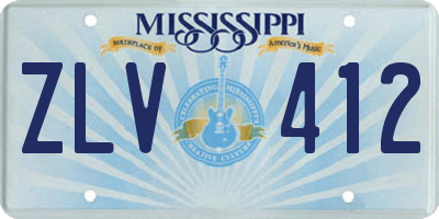 MS license plate ZLV412