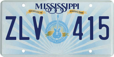 MS license plate ZLV415