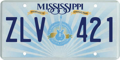 MS license plate ZLV421