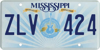 MS license plate ZLV424