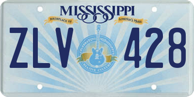MS license plate ZLV428