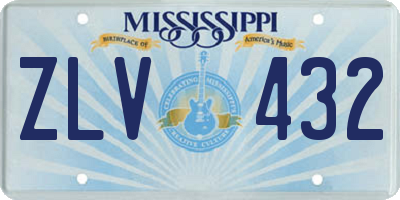 MS license plate ZLV432