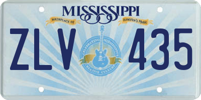 MS license plate ZLV435