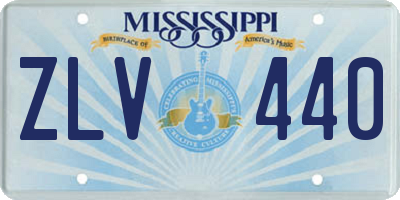 MS license plate ZLV440