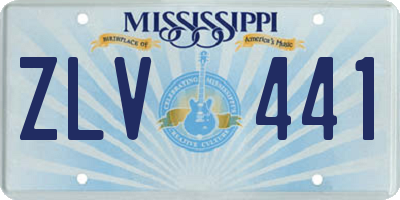 MS license plate ZLV441