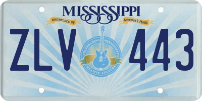 MS license plate ZLV443
