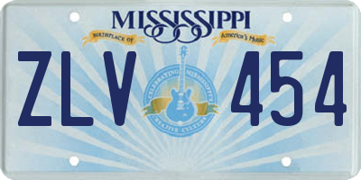 MS license plate ZLV454