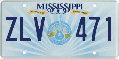 MS license plate ZLV471