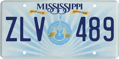 MS license plate ZLV489