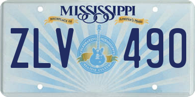MS license plate ZLV490