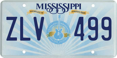 MS license plate ZLV499