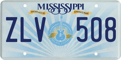 MS license plate ZLV508